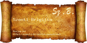 Szenti Brigitta névjegykártya